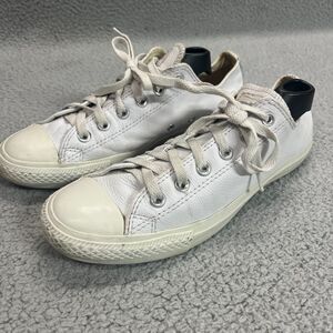 Converse Chuck Taylor All Star Leather Sneaker Shoe Men 8 W 10 White Ox Low Top